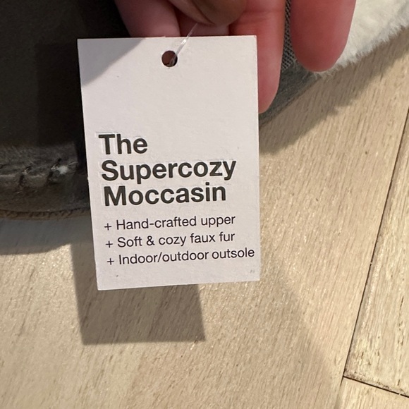 Sonoma Charcoal and Ivory Women's Moccasin Slippers - Picture 5 of 8